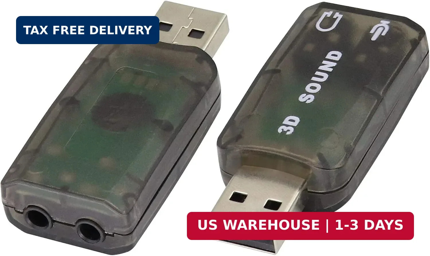 External 5.1 USB Stereo Sound Card USB 2.0 to 3D Audio Sound Card Adapter Virtua