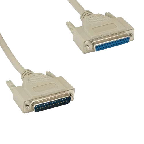 Lot 10 DB25 Serial Printer Modem Extension Cable Cord 28AWG Male Female MF RS232