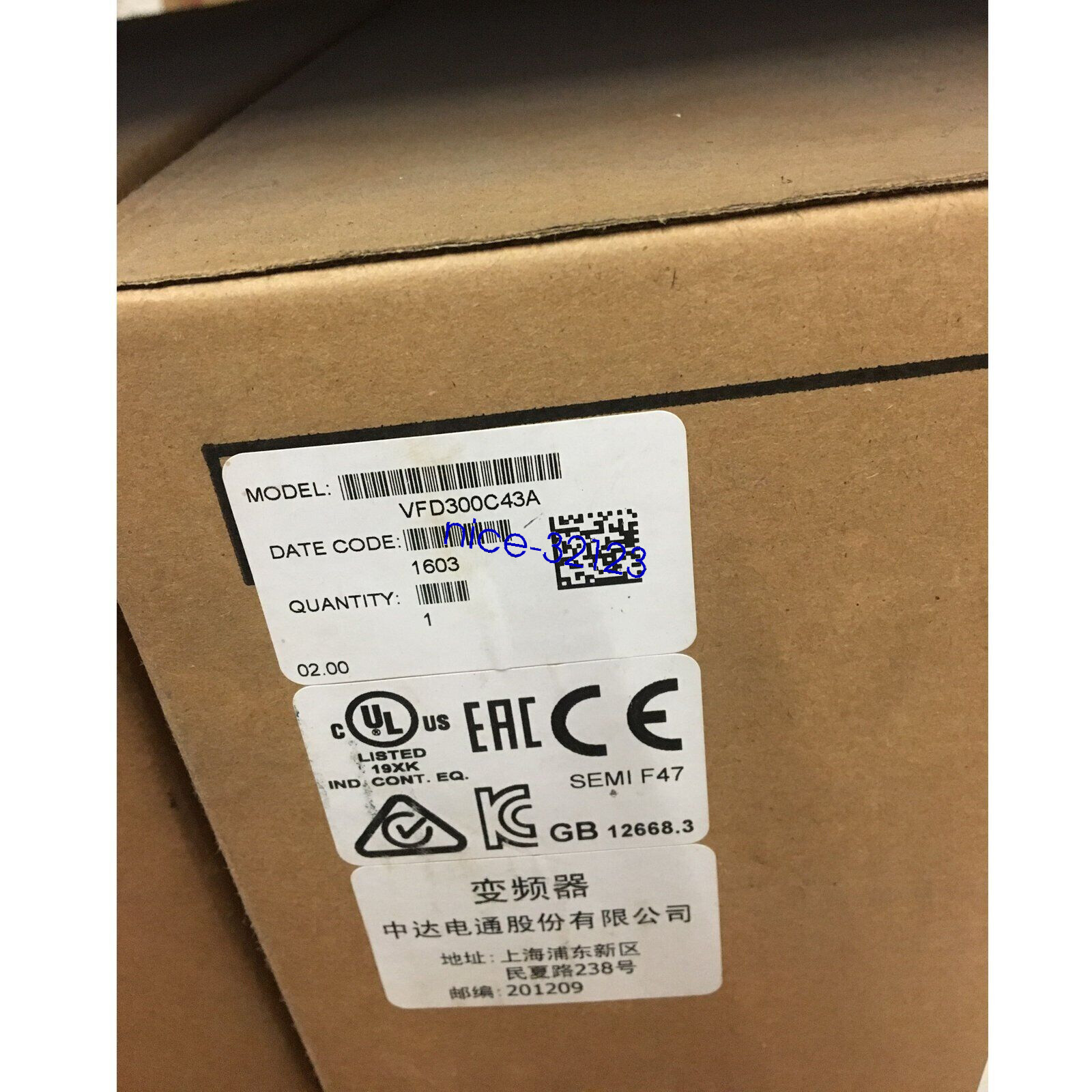 1PC Delta VFD300C43A VFD-C2000 Frequency Converter New Expedited Shipping