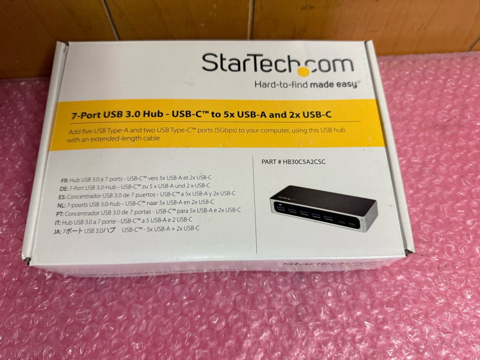 StarTech.com 7 Port Self Powered USB 3.1 Gen 1 Type-C Hub + Power Plug HB30C5A2C