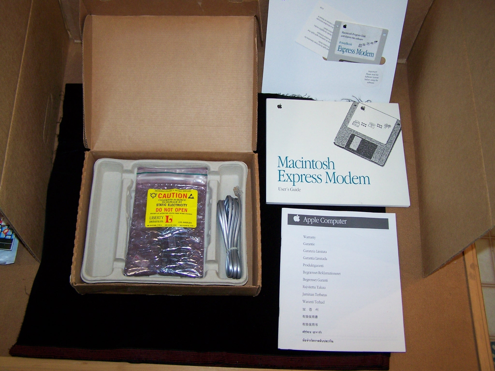 Macintosh Powerbook Express Modem M1366LL/A,CIB, Vintage, NEW