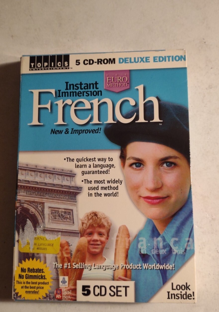 Topics: French Instant Immersion New & Improved 5-CD Complete Set Deluxe Edition