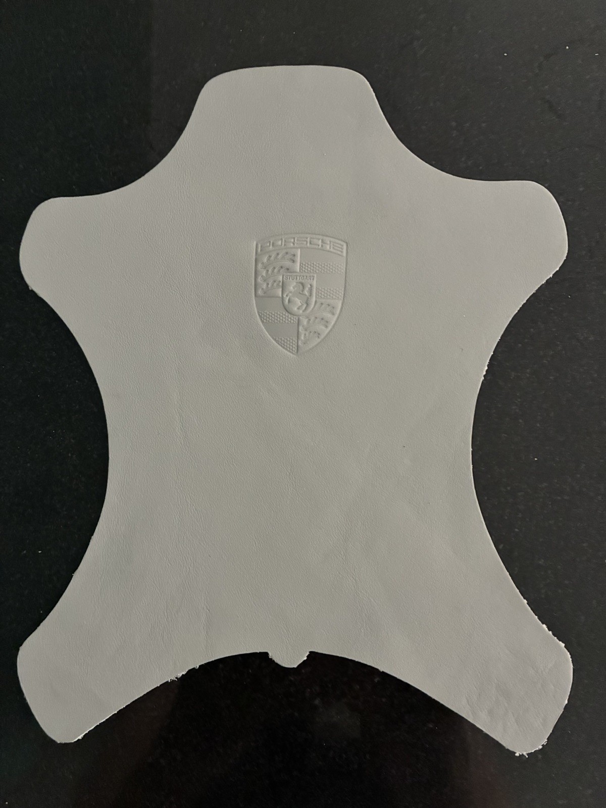Genuine Leather Porsche Embossed Mouse Pad Cylinder Gray Gamer - Porsche On Tour