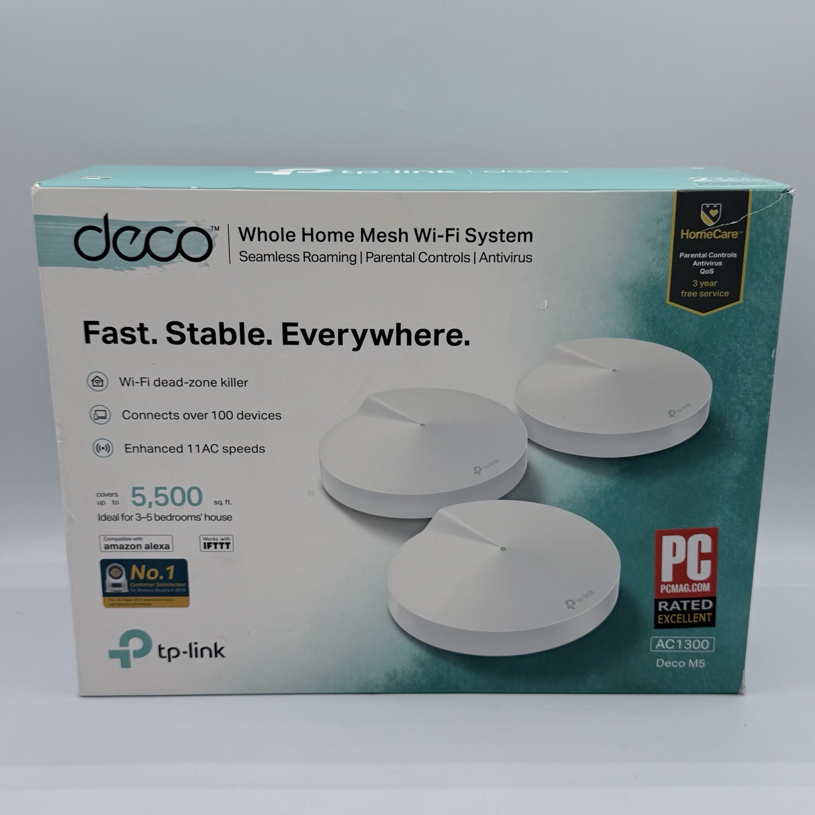TP-Link Deco M5 Router AC1300 Whole Home Wi-Fi System 3-Pack - New Open Box
