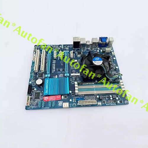 1PCS Used GA-H77-D3H Motherboard & CPU Fan Tested