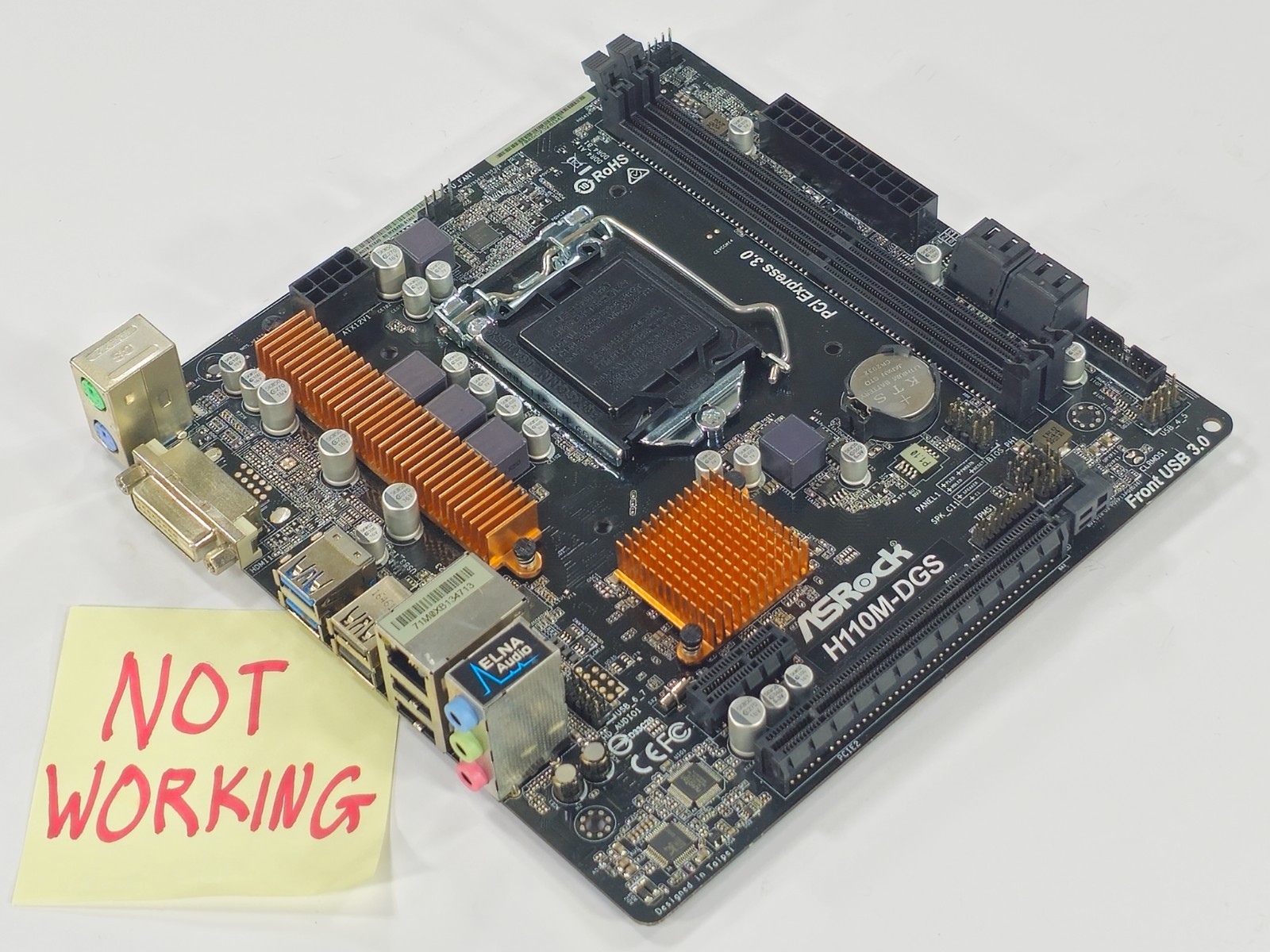 [NOT WORKING] ASRock H110M-DGS R3.0 Intel H110 Micro ATX LGA 1151 Motherboard