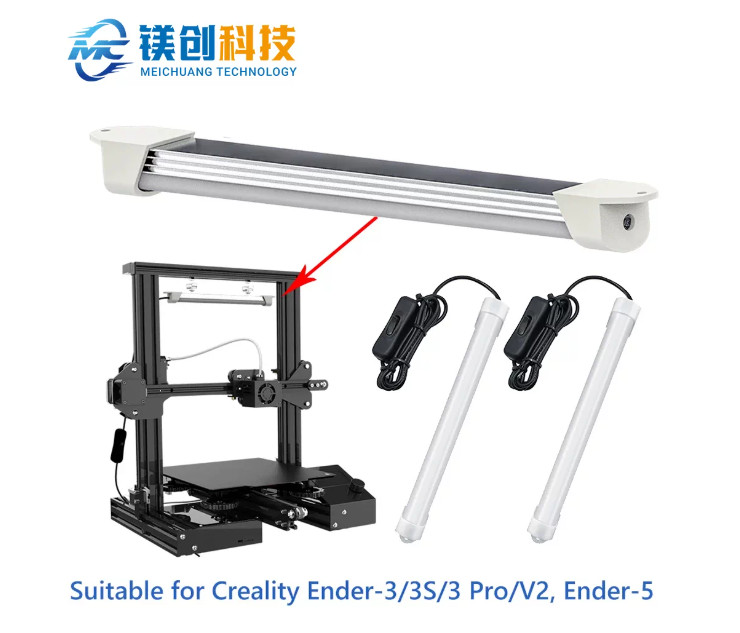 Ender3 V2 Pro Upgrade LED Light Bar 24V Night Print 3D Printer Lighting