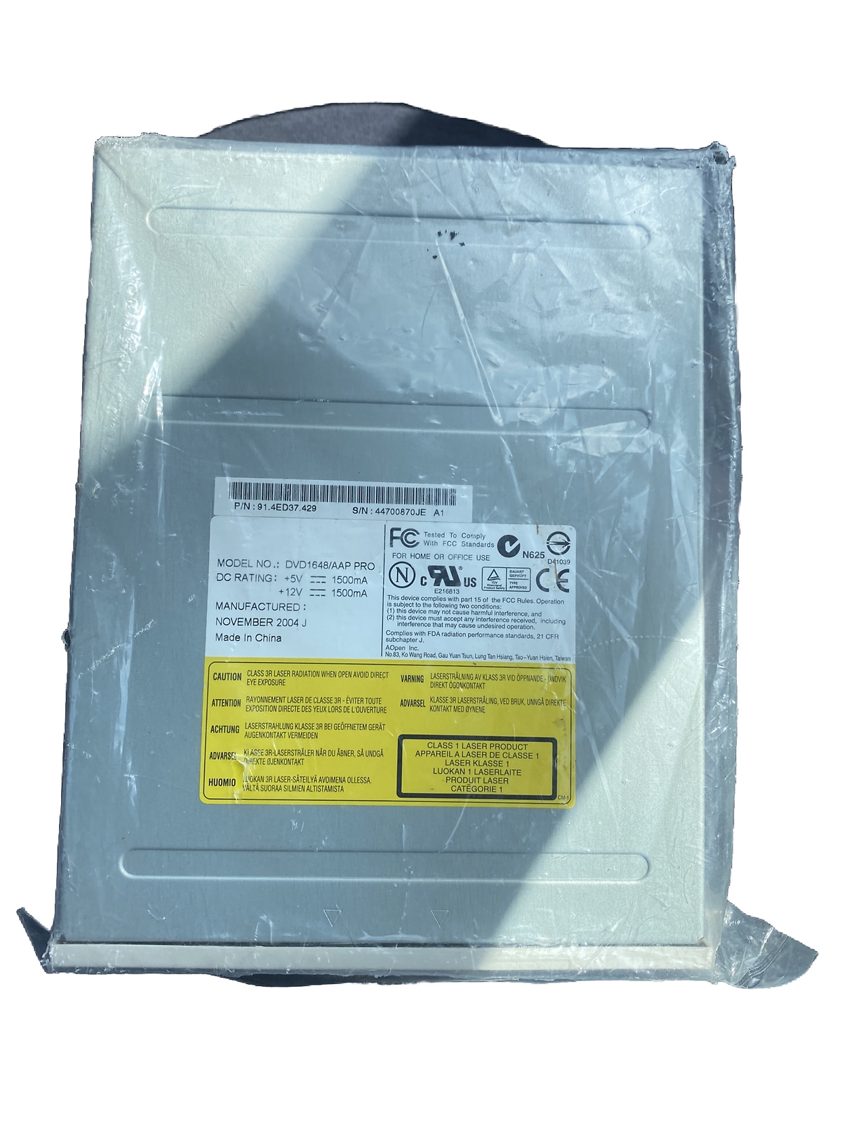 AOpen DVD-ROM Drive DVD1648/AAP PRO IDE Desk PC 48x/16x Laufwerk weiß white #N23