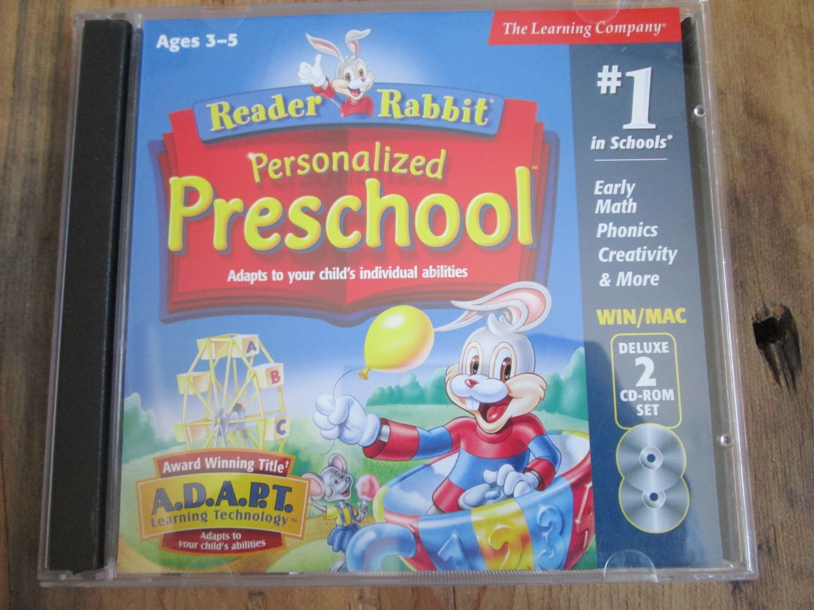 Reader Rabbit Personalized Preschool 2 Disc CD-ROM WIN/MAC Early Math Phonics