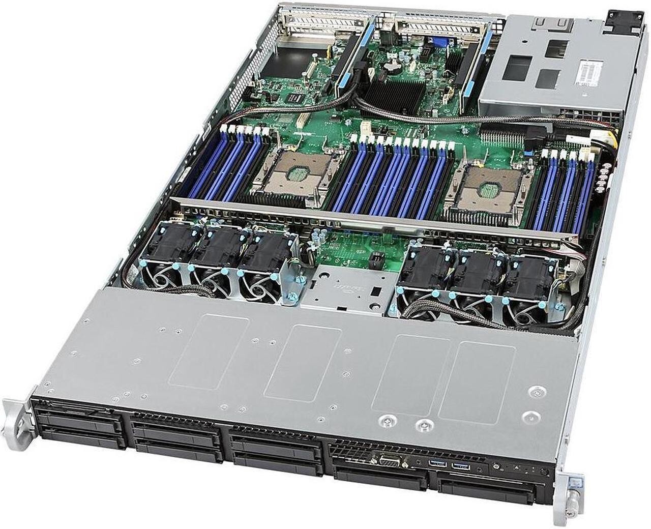 Intel R1208WFTZSR 1U Rackmount Server Barebone Dual Socket P Intel C624 DDR4 213