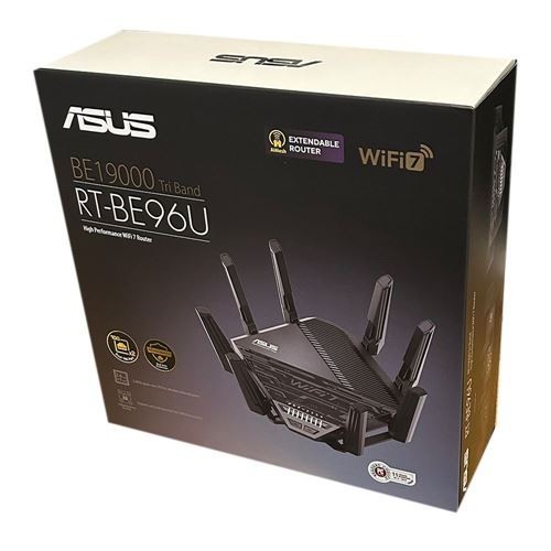 ASUS - RT-BE96U BE19000 Tri-Band Wi-Fi 7 Router - Black