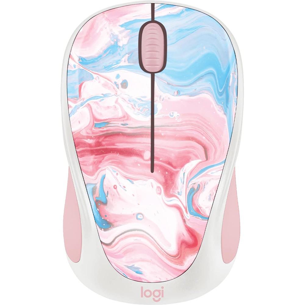 Logitech Core Design Collection Limited Edition Wireless Mouse in Cotton Candy -