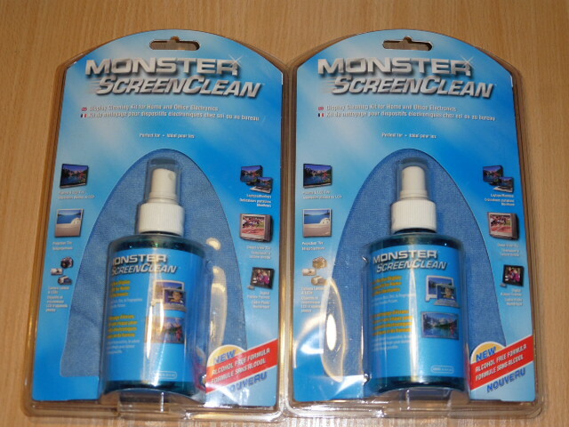 Lot of 2 Monster Screen Clean Display Cleaning Kit Alcohol Free 200ml 6.76oz