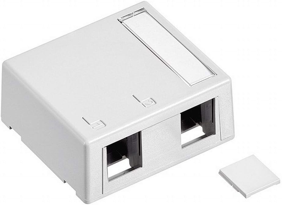 Leviton QuickPort 2-port White Surface-Mount Box Pack of 20