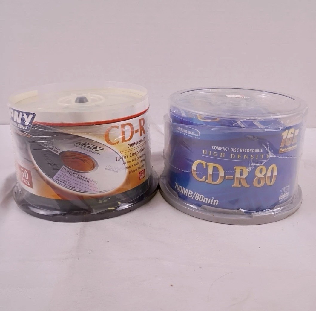 Lot Of Two CD-R 50 Packs 16x 700MB 80 Minutes Compact Disc Recordable New