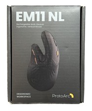 ProtoArc Ergonomic Mouse EM11 NL Bluetooth Rechargeable Wireless Black Open Box picture