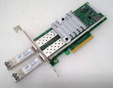 Dell 0XYT17 Intel X520-DA2 10Gb Dual Port SFP+ PCIe NIC  w/ 2x 10G Optic Modules picture