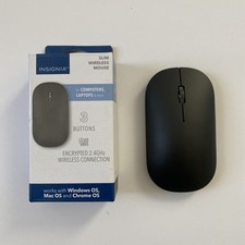 Insignia - Wireless Optical 3-Button Travel Mouse - Slim - Black picture