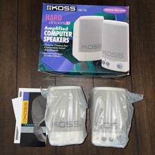 Koss HD/30 Hard Drivers 30 Amplified Computer Speakers White Wired 2.0 PC Stereo picture