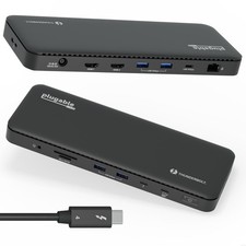 Plugable Thunderbolt 4 Docking Station, 13-Port USB-C Hub, Dual 4K 60Hz HDMI, picture