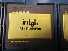 NEW Intel Pentium Pro 200MHz KB80521EX200 SL22T Socket 8 CPU Gold Top & Gold Pin picture