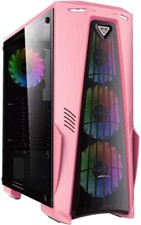 Ryzen 7 5700G Gaming PC Pink Computer Liquid Cooled, Radeon, 1 TB NVME, 32GB RAM picture