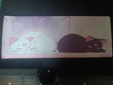 Large Mouse Pad 2 Sleeping Kittens Cute Design Desk Mat for Office Home Gaming picture