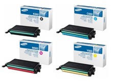 4 GENUINE Toner SAMSUNG CLP-610 CLP-660 CLX-6210 CLX-6240 / K660 C660 M660 Y660 picture