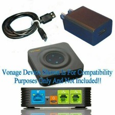Power Supply USB Adapter Wall Charger 6' HD Cable FOR Vonage HT802 PHONE Device picture