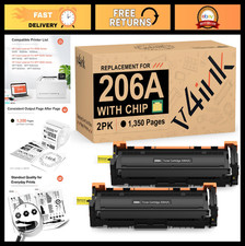 206A Toner Cartridge 2 Pack - Upgraded Chip, Compatible for HP Color Laser Print picture