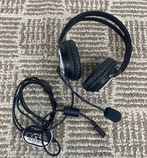 Microsoft LifeChat LX-3000 Model 1084 Wired USB Stereo Headset Black & Silver picture
