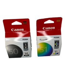 Canon PG-50 CL-51 Genuine Ink Cartridges Black Color New Sealed PIXMA Combo OEM picture