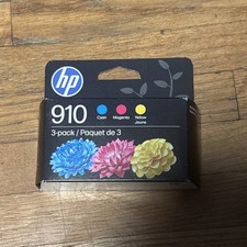 HP Genuine Original 910 Cyan Magenta Yellow Inkjet Ink Cartridges 3-Pack 2028 picture