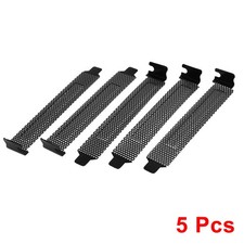 5PCS Vented  PCI Slot Covers Black Dust Filter Blanking Plate for Computer Case picture