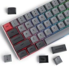 Guffercty kred Retor PBT Keyboard Keycaps XDA Profile Minimalist Black Dolch  picture