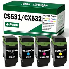 CS531 CX532 Toner Cartridge for LexmarkCS531 CS531dw CX532 CX532adwe CS632 Print picture