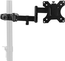 AMER Universal Full Motion Pole Mount Monitor Arm with Removable 75mm Black picture