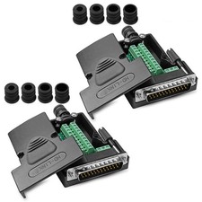 2PCS DB25 Solderless Connector, RS232 D-SUB Serial to 25-pin Port Terminal Ma... picture