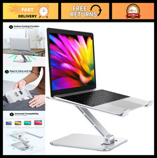 Adjustable Foldable Aluminum Laptop Stand - Ergonomic Riser for 10-16