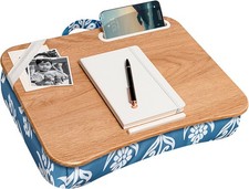 Designer Lap Desk - Floral Block Print Fits 15.6