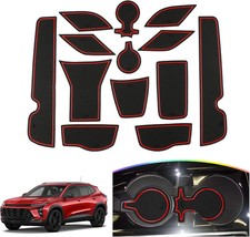 14Pcs Red Door Slot Mat Liner For 2024 2025 2026 Chevy Trax Interior Accessories picture
