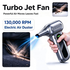 GICHAT Electric Handheld Air Blower Cordless Compressed Air Duster Turbo Jet Fan picture