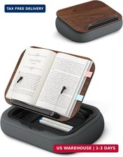 Lap Book Pillow Stand with Storage, Adjustable Beanbag Reading Pillow with Dark  picture
