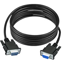 10Ft Straight Through DB9 RS232 Serial Cable, DB9 Cable to Female Extension C... picture