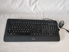 Azio Vision Backlit Wired Keyboard Large Print 5-Color LED KB506 K5 picture