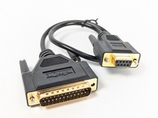Tripp Lite P100-001 AT Serial Gold Adapter Cable DB9 Female to DB25 Male 1 Foot picture