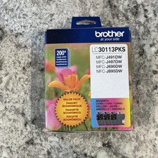 Brother LC30113PKS CMY Color Ink Cartridge - 3-Pack 05/2027 picture