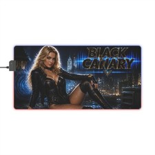 PC Gamer Desk Mat Black Canary RGB LED Mouse Pad Gaming Playmat Room Decor picture