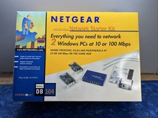 NEW 1998 Vintage PC Netgear Network starter kit DB-104 10/100 Mbps picture