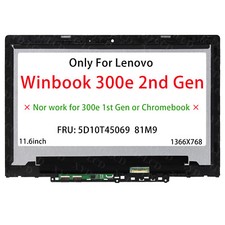 For Lenovo Winbook 300E 2nd Gen 81M9 Touch Screen W/ Bezel 11.6in HD 5D10T45069 picture